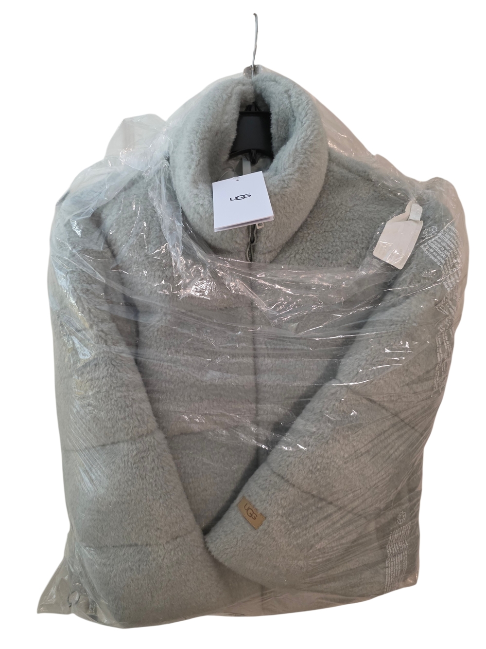 UGG Plush Sherpa Puffer Jacket in Sage Green